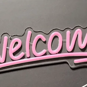 Pink Neon Welcome Sign