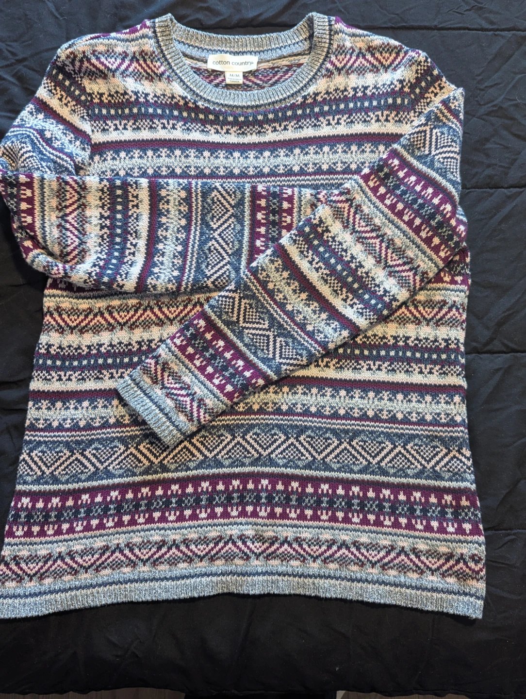 Cotton Country Women's Fair Isle Sweater M/M