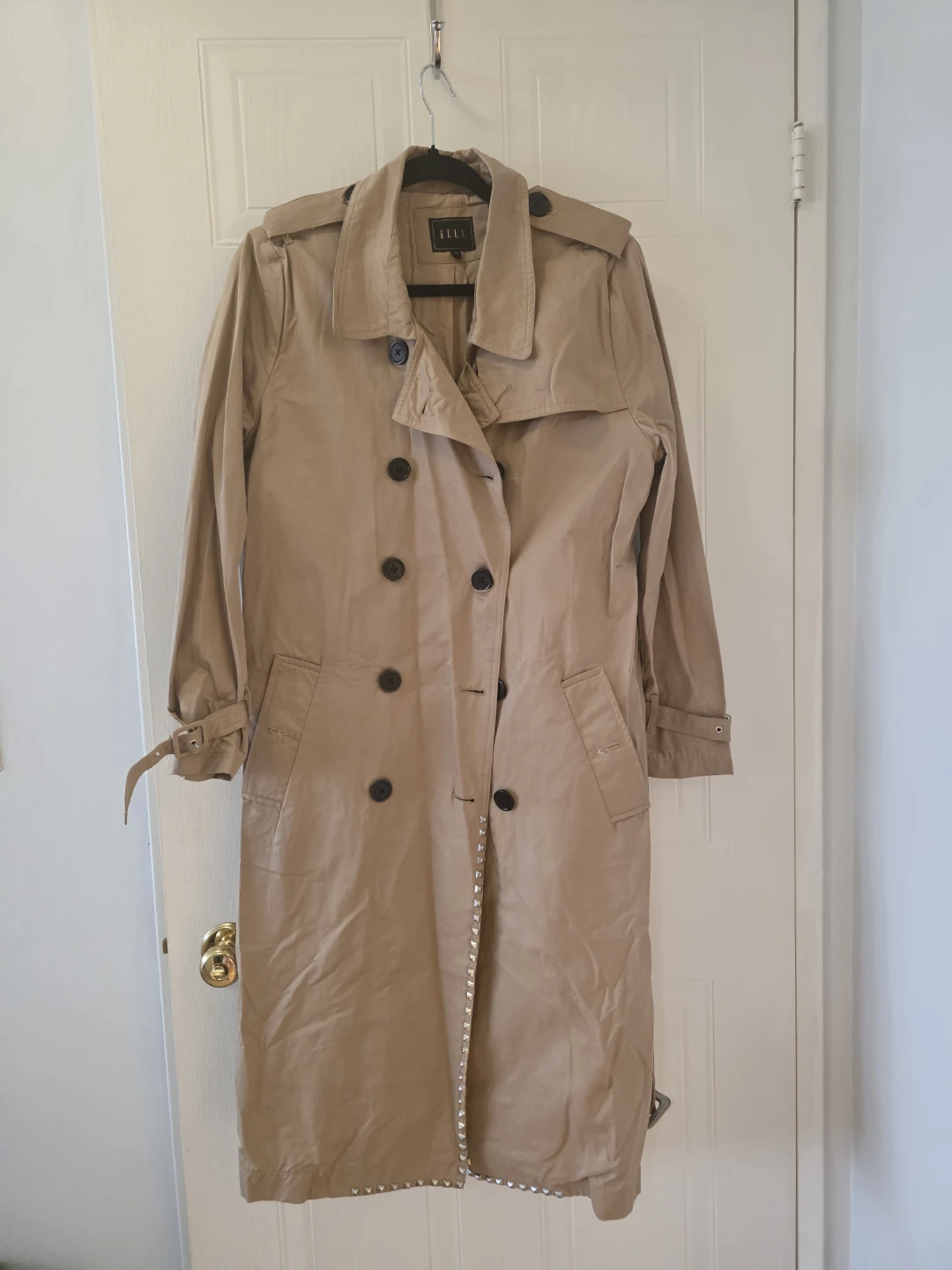 ELLE Beige Trench Coat Size 16