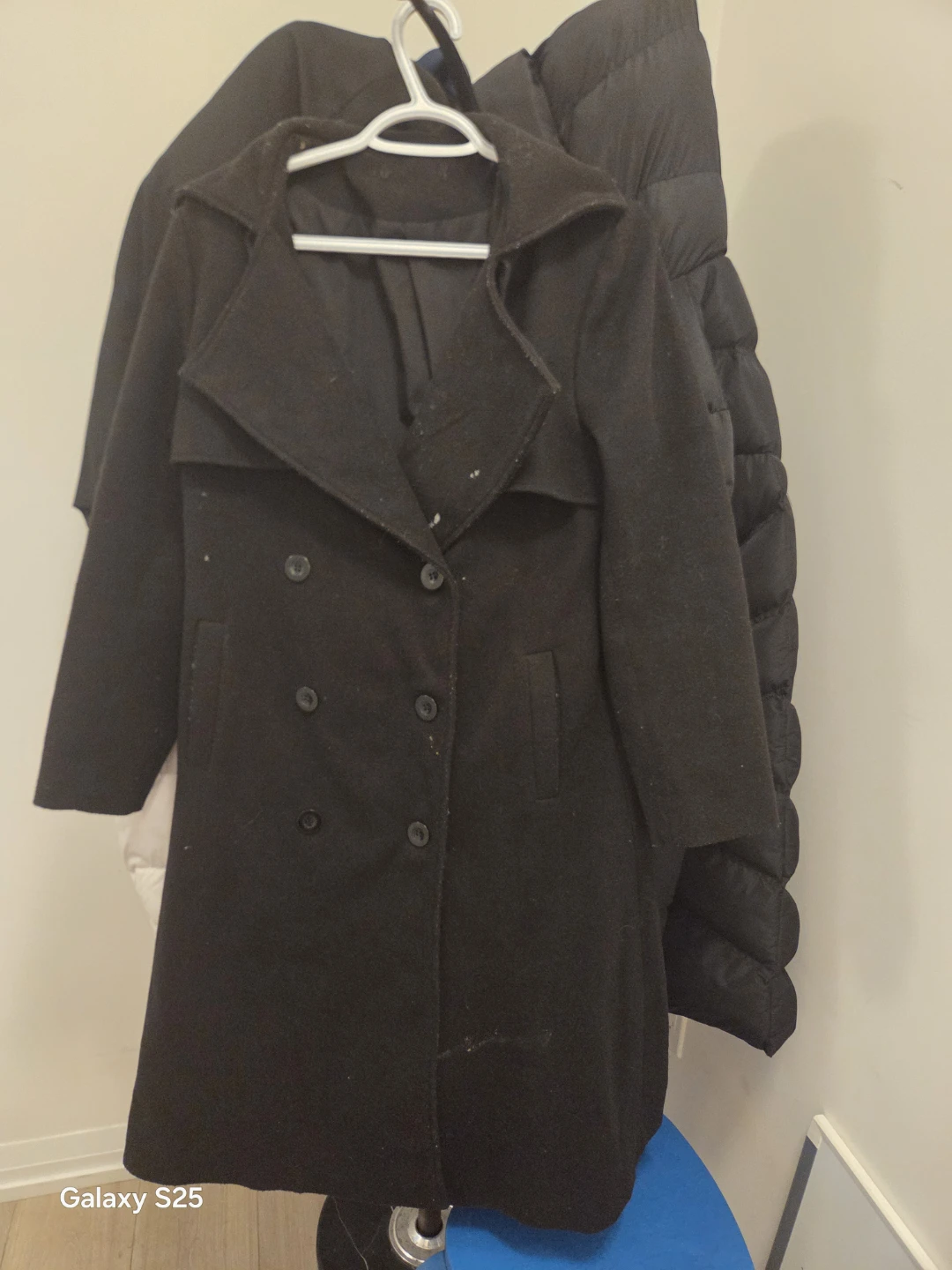 Black Double-Breasted Peacoat