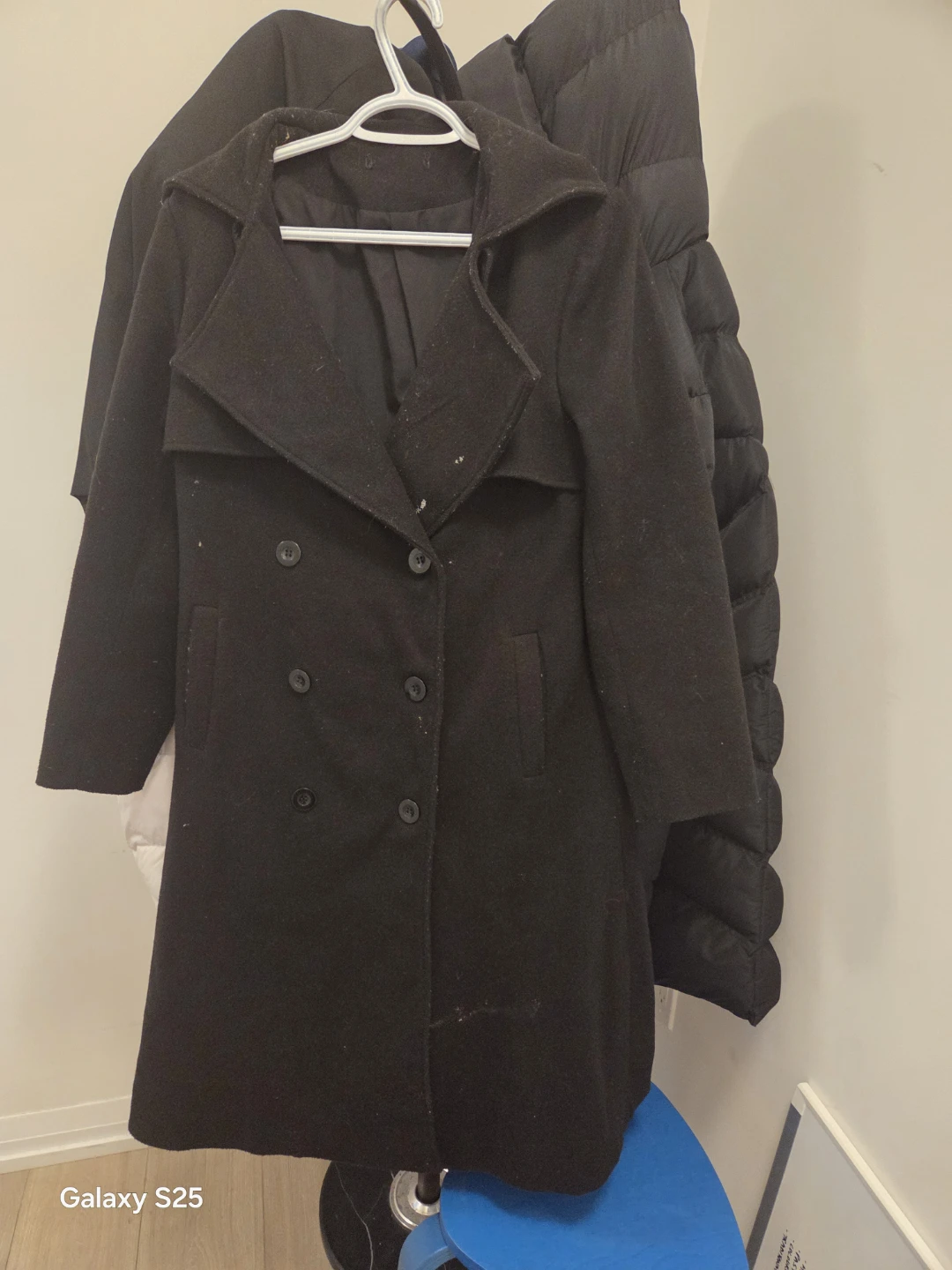 Black Double-Breasted Peacoat - photo 4