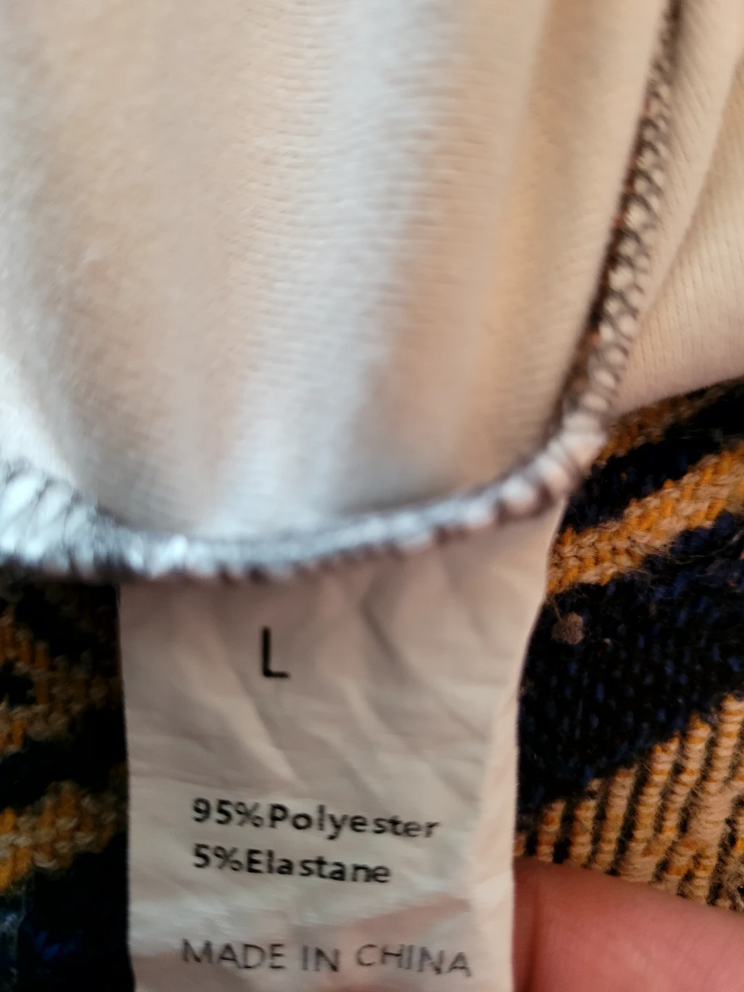 Grey & Orange Leaf Print Long Sleeve Top - Size L🥕🌱 - photo 2