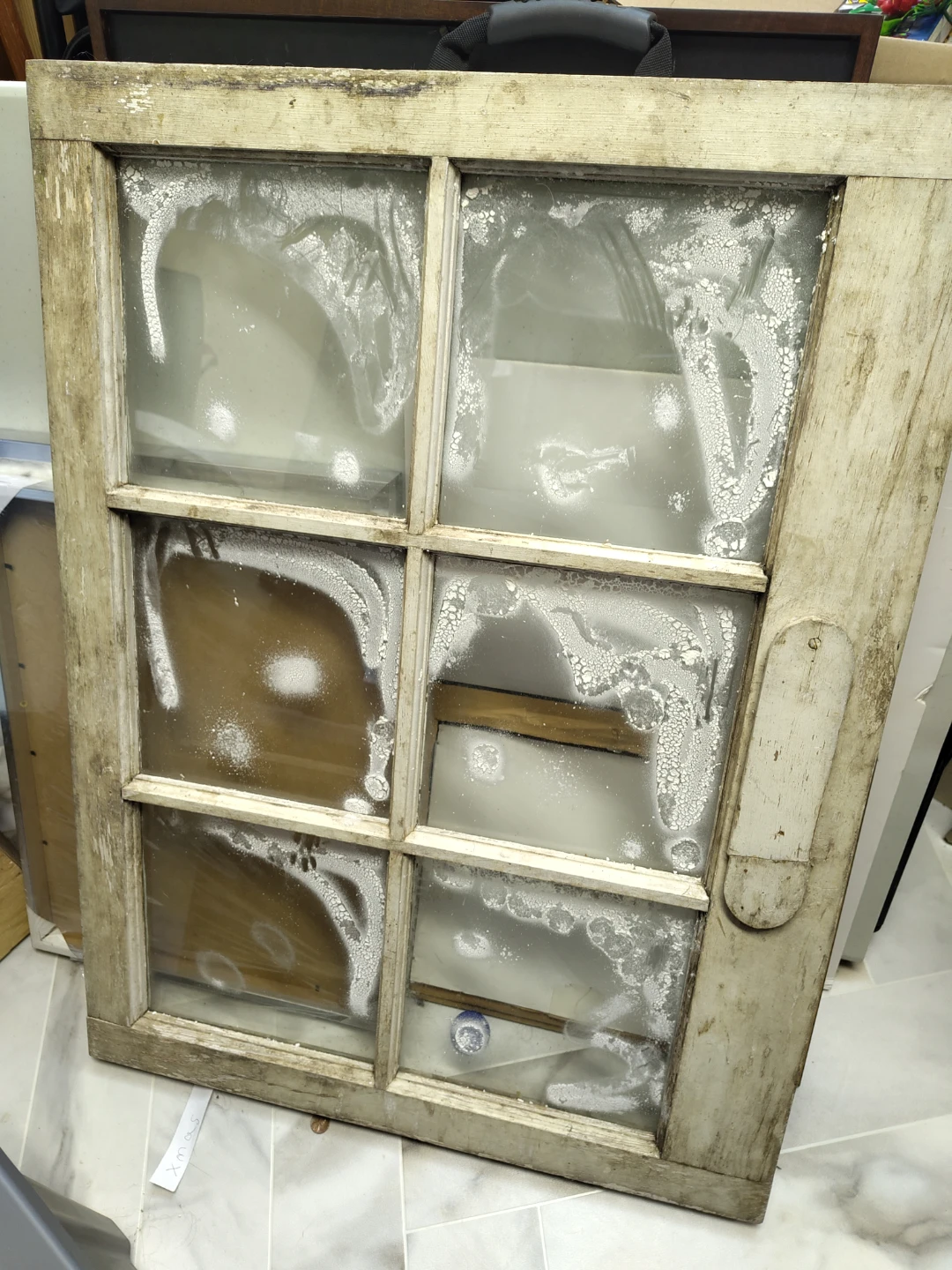 Rustic decorative wooden window