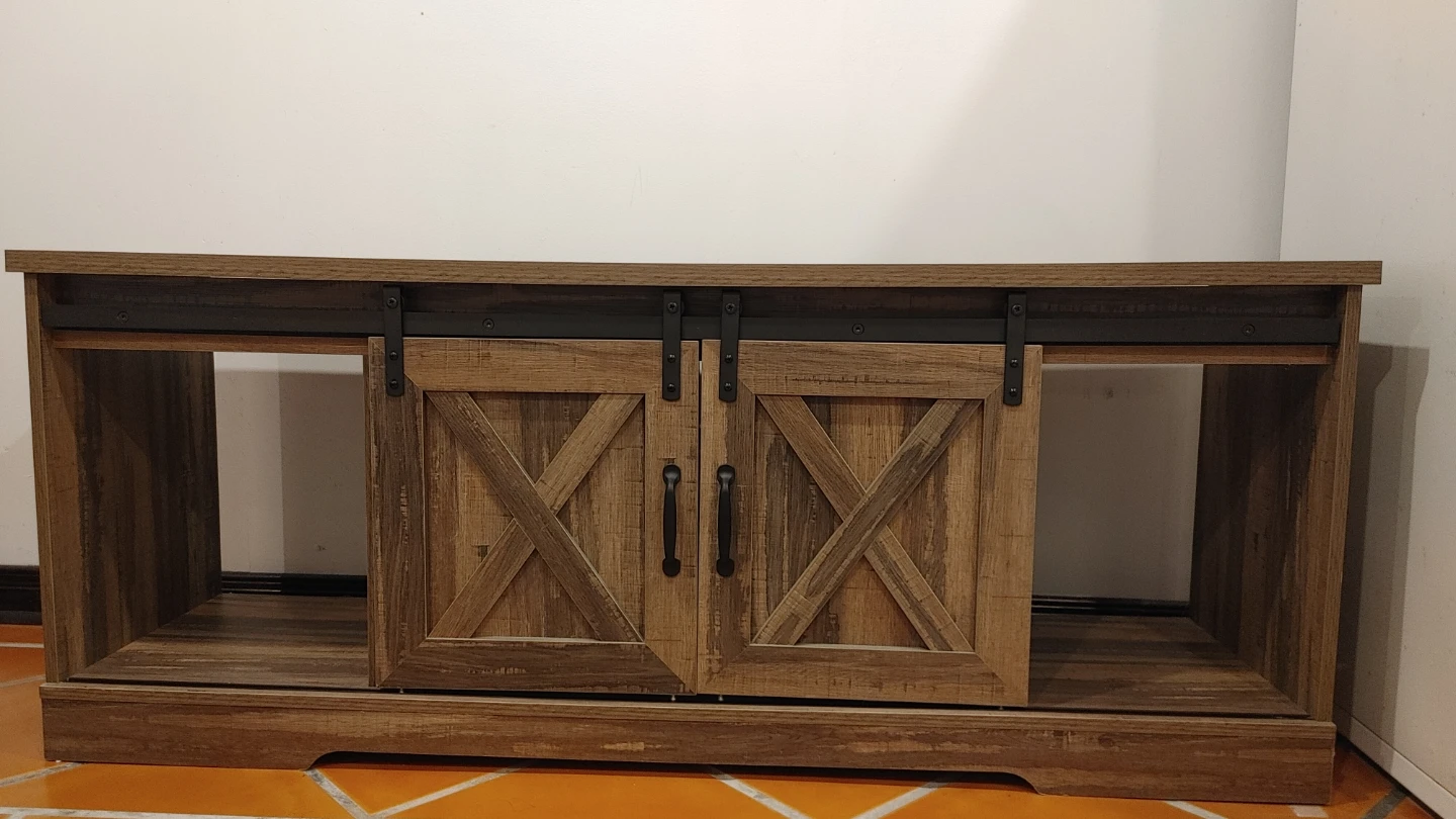 Monarch Specialties Barn Door TV Stand