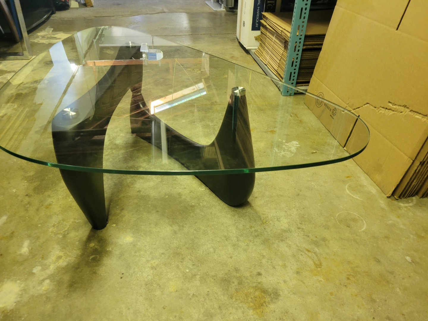 Glass Coffee Table with Black Base - photo 3