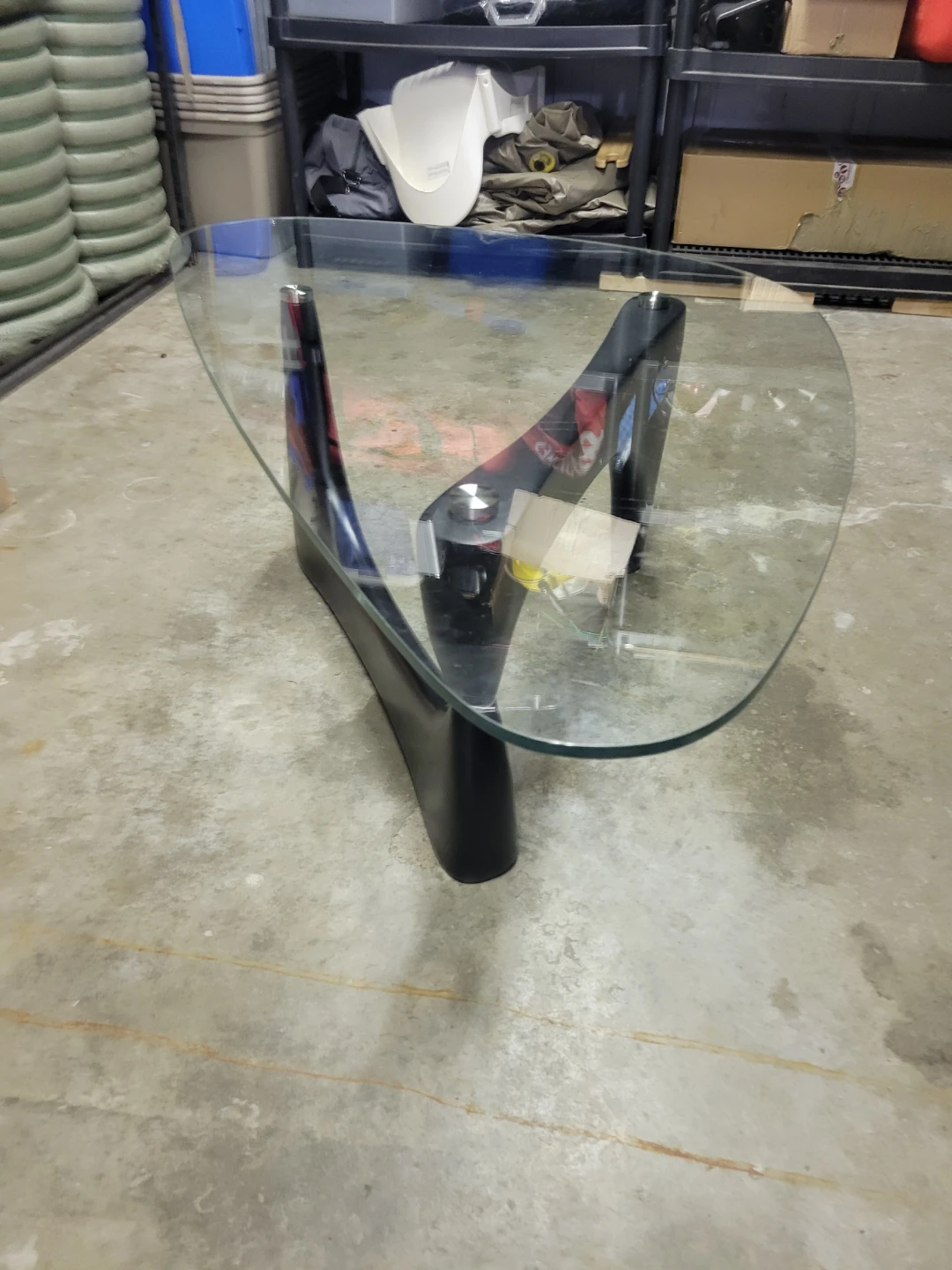 Glass Coffee Table with Black Base - photo 4