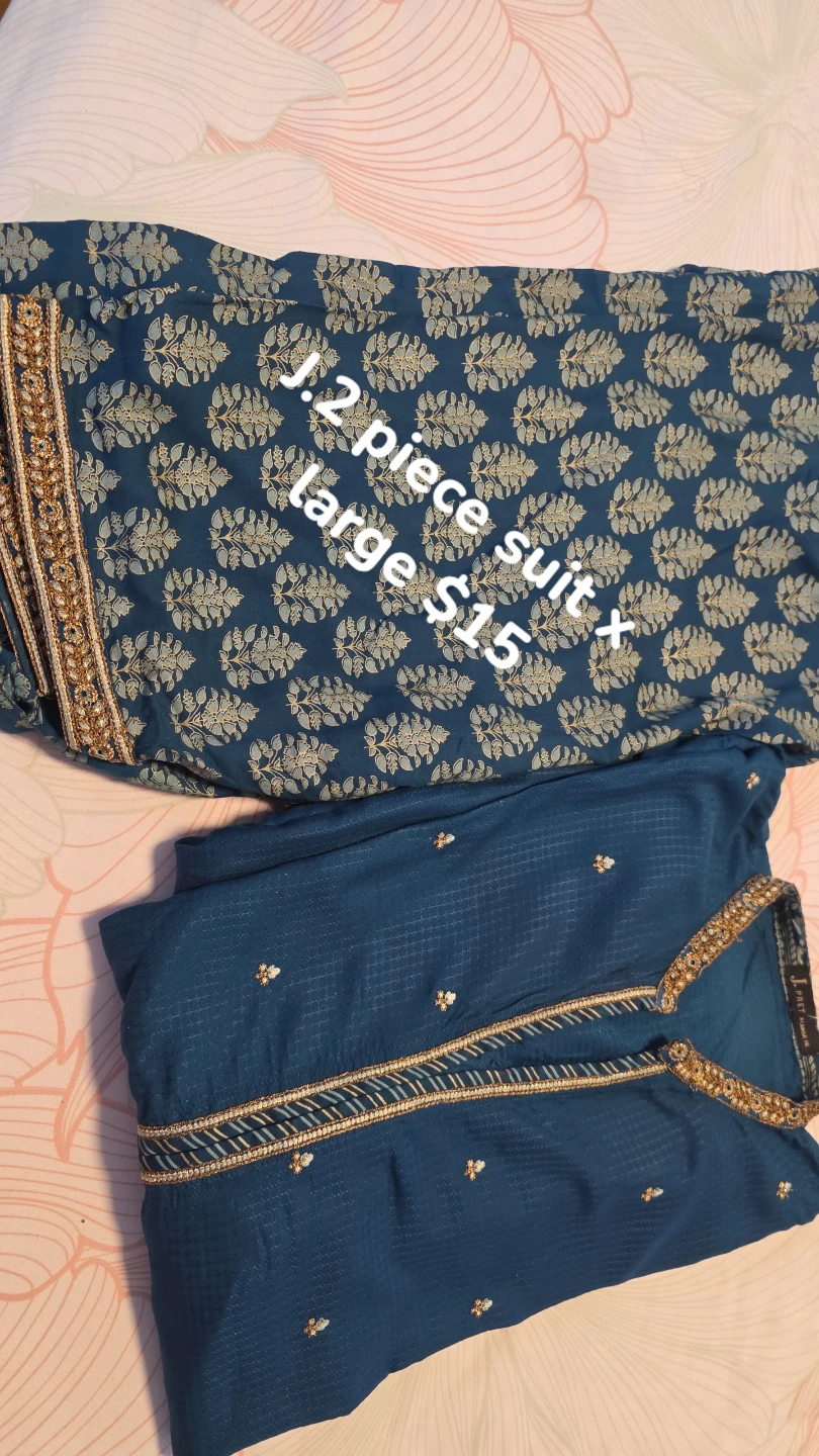 Used Blue Embroidered Kurta - Large to XL - photo 2
