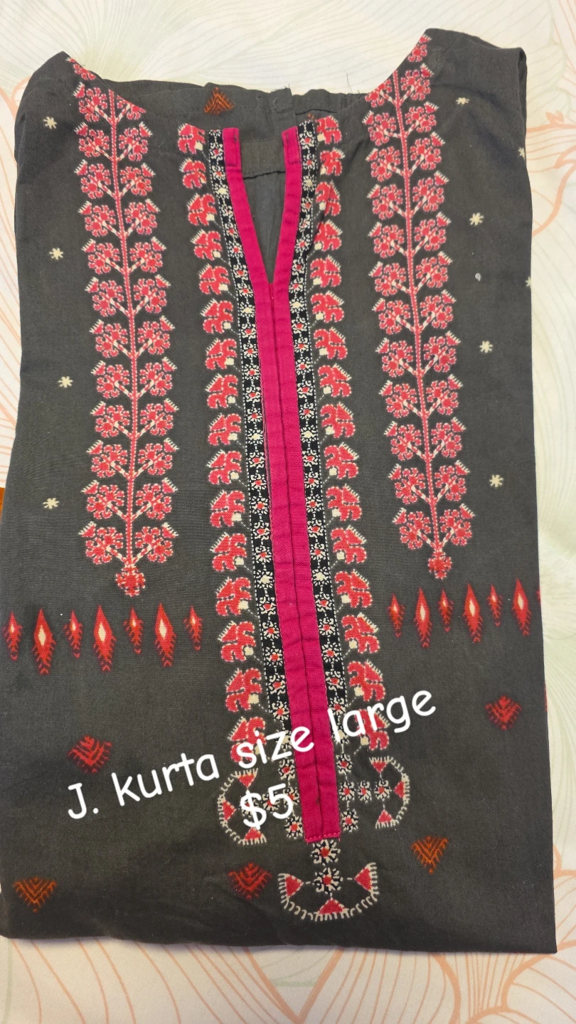 Used Blue Embroidered Kurta - Large to XL - photo 5