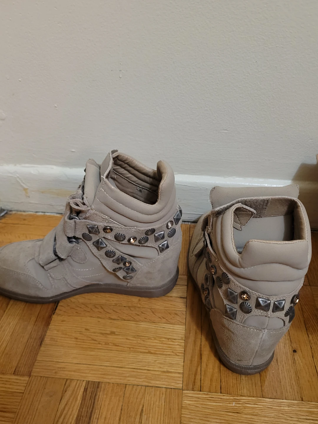 Women's Studded Wedge Sneakers - photo 3