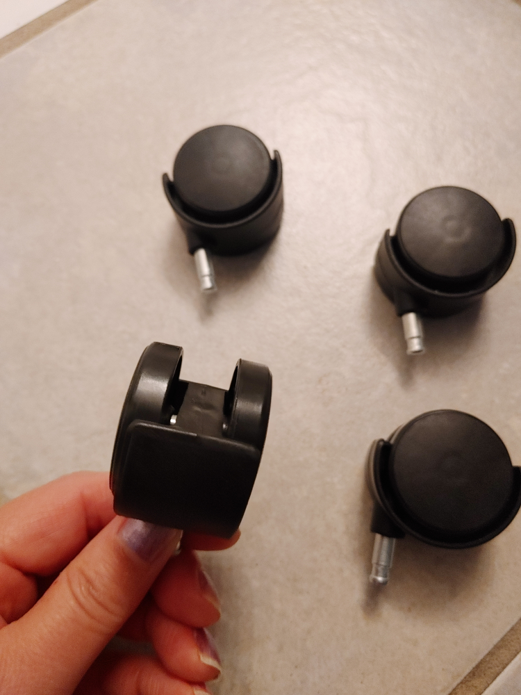 Set of 4 Black Swivel Casters - photo 3