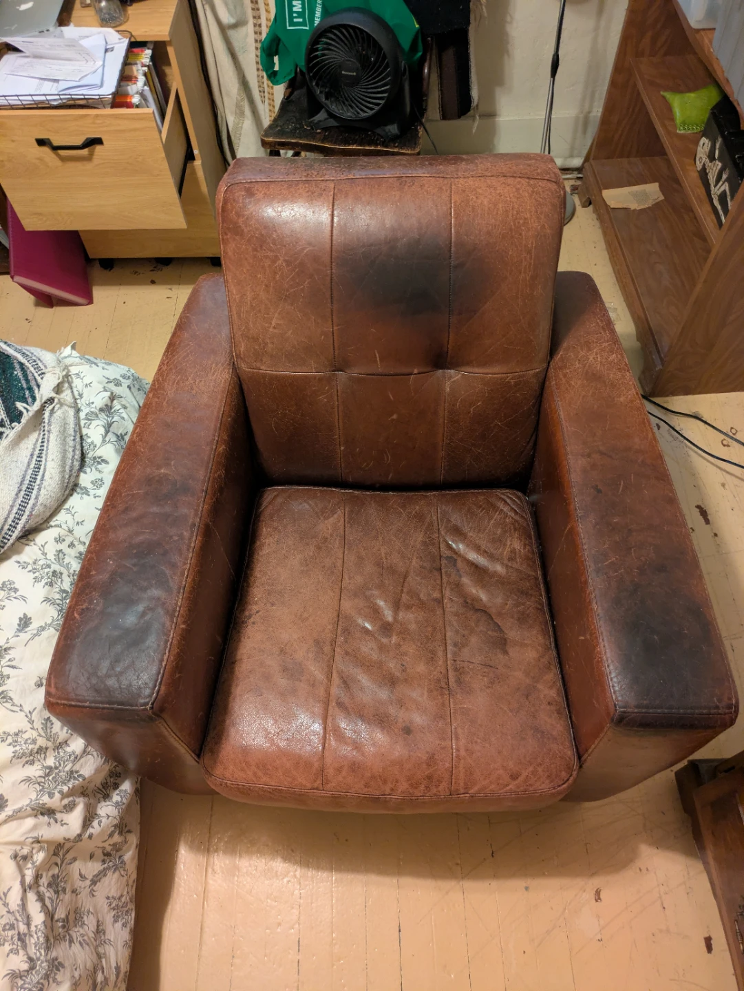 Brown Leather Armchair