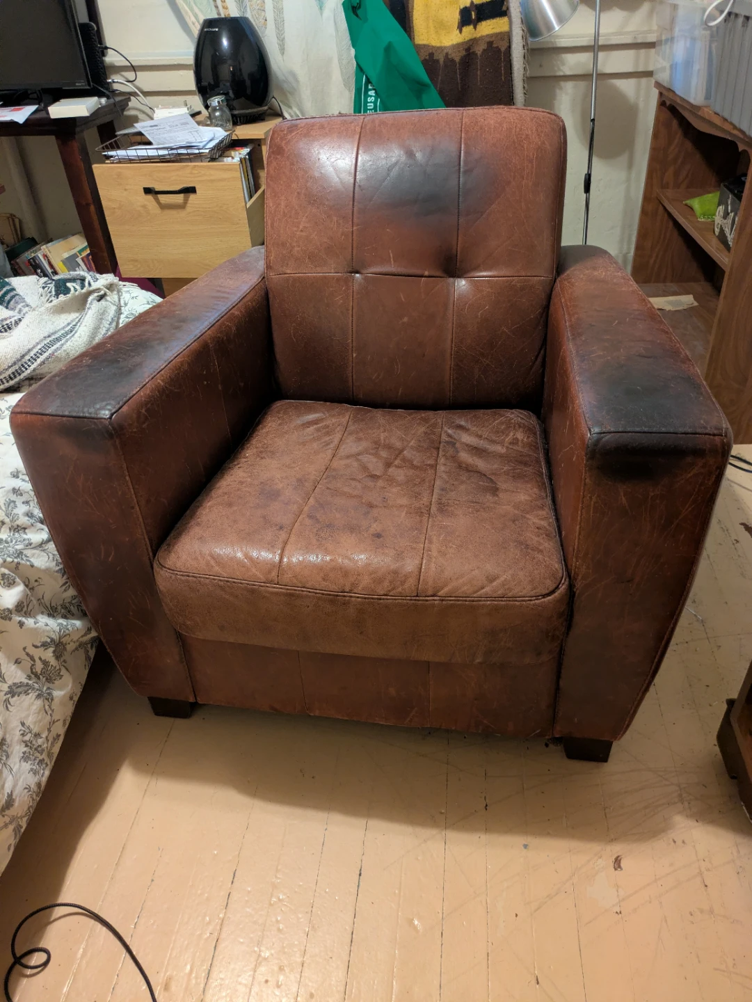 Brown Leather Armchair - photo 2