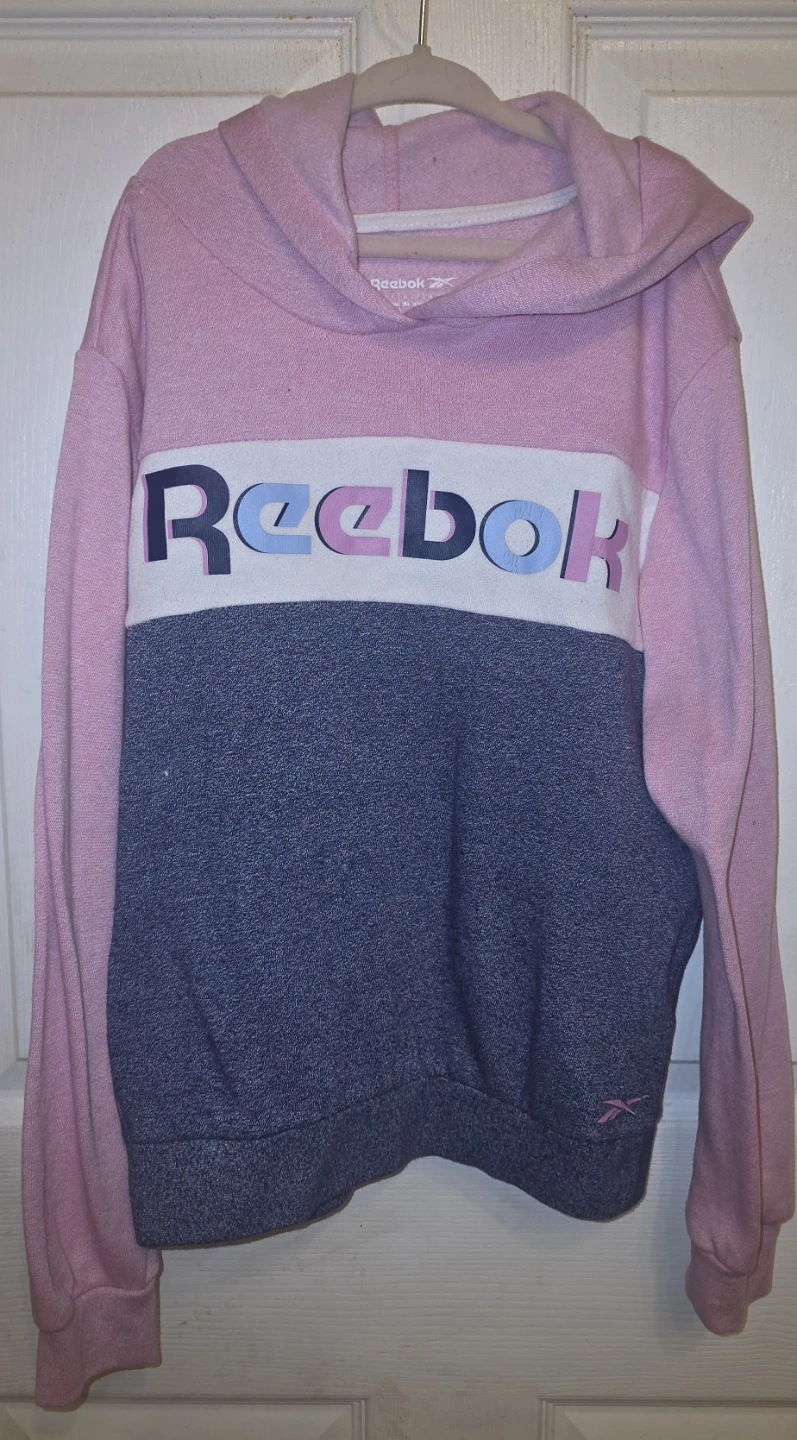 Reebok Color Block Hoodie - Pink/Gray