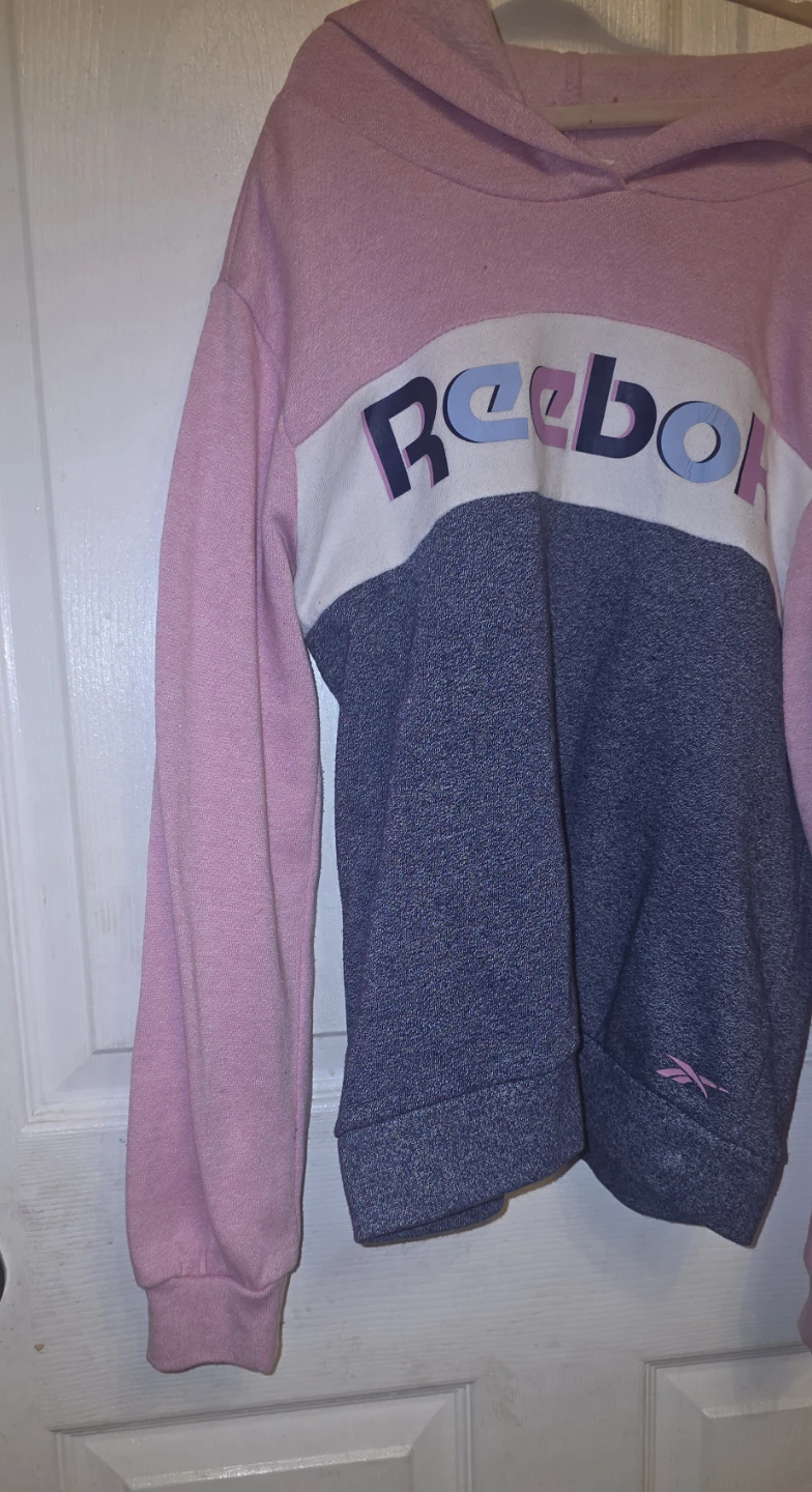 Reebok Color Block Hoodie - Pink/Gray - photo 4