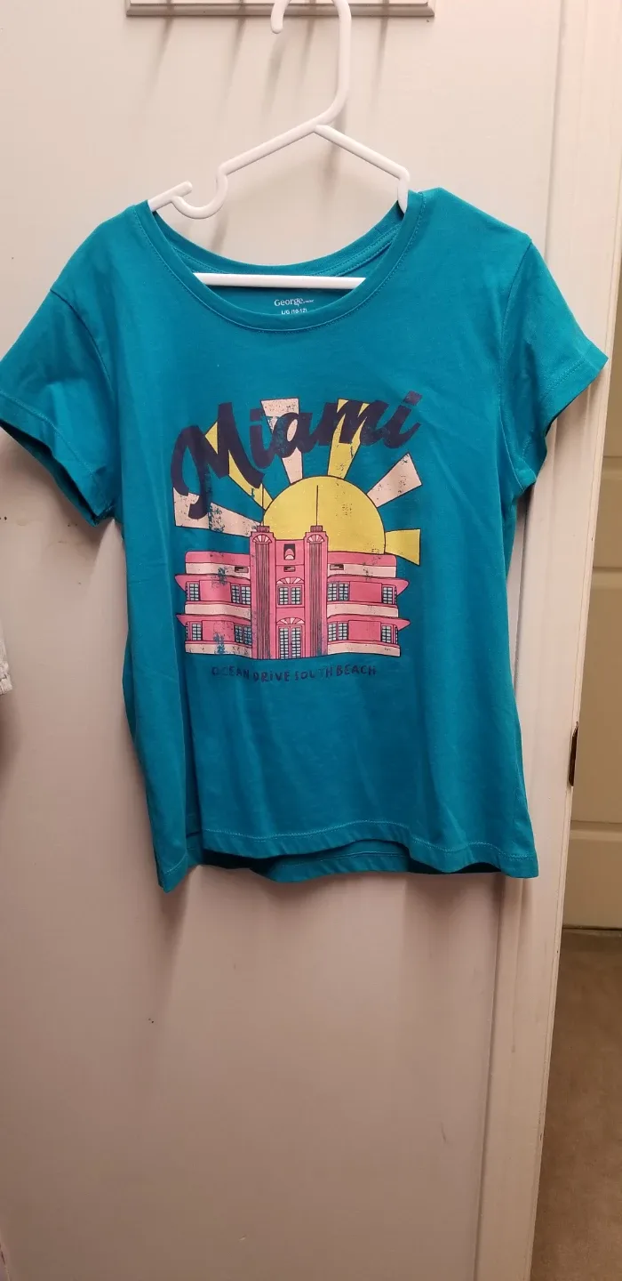 George Miami Ocean Drive South Beach T-Shirt L/G (10-12)