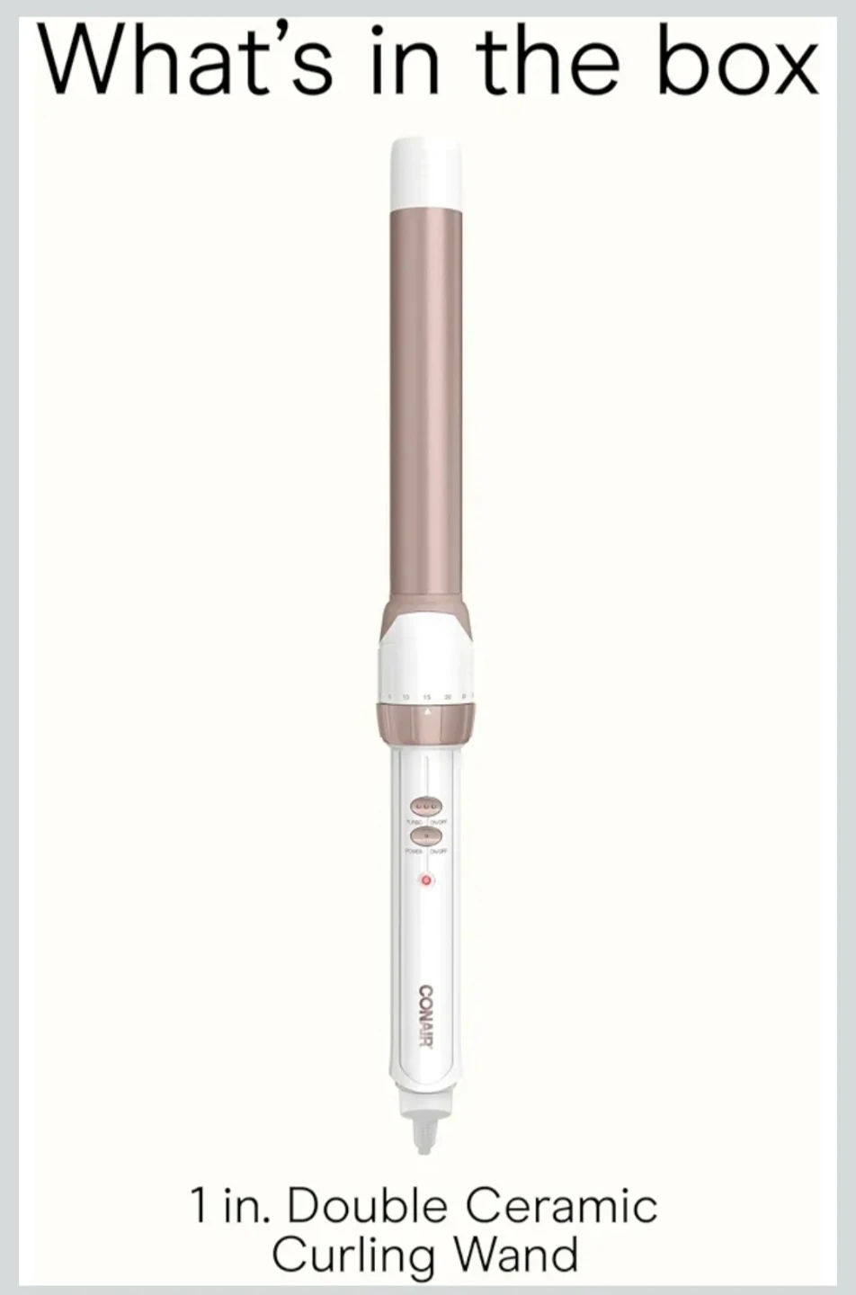 Conair Double Ceramic Curling Wand 1-inch White/Rose Gold - photo 4