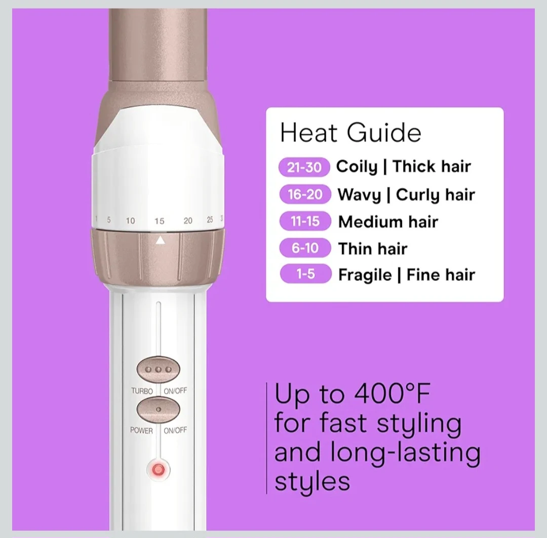 Conair Double Ceramic Curling Wand 1-inch White/Rose Gold - photo 5