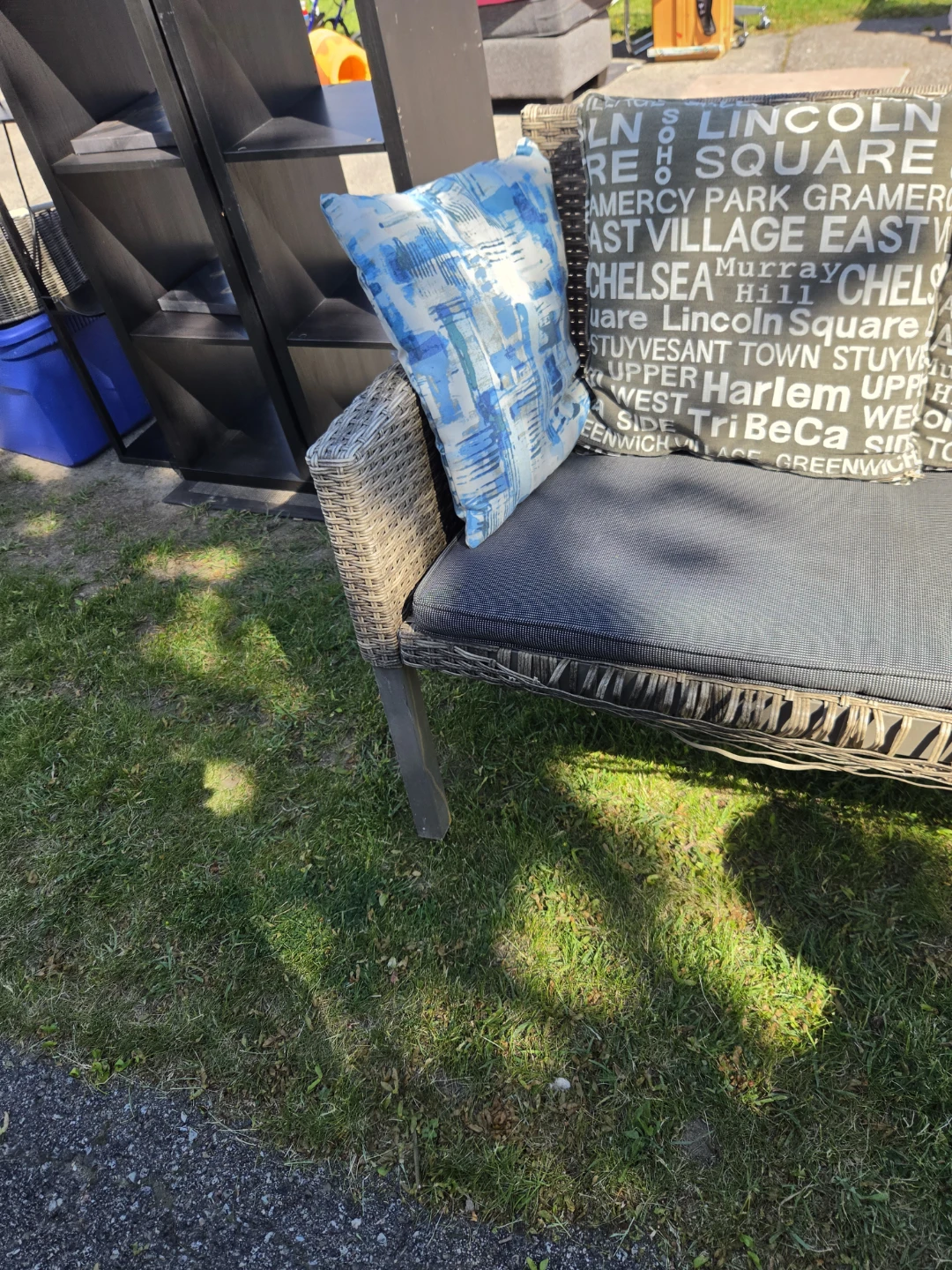 Wicker Outdoor Loveseat with Cushions - photo 3