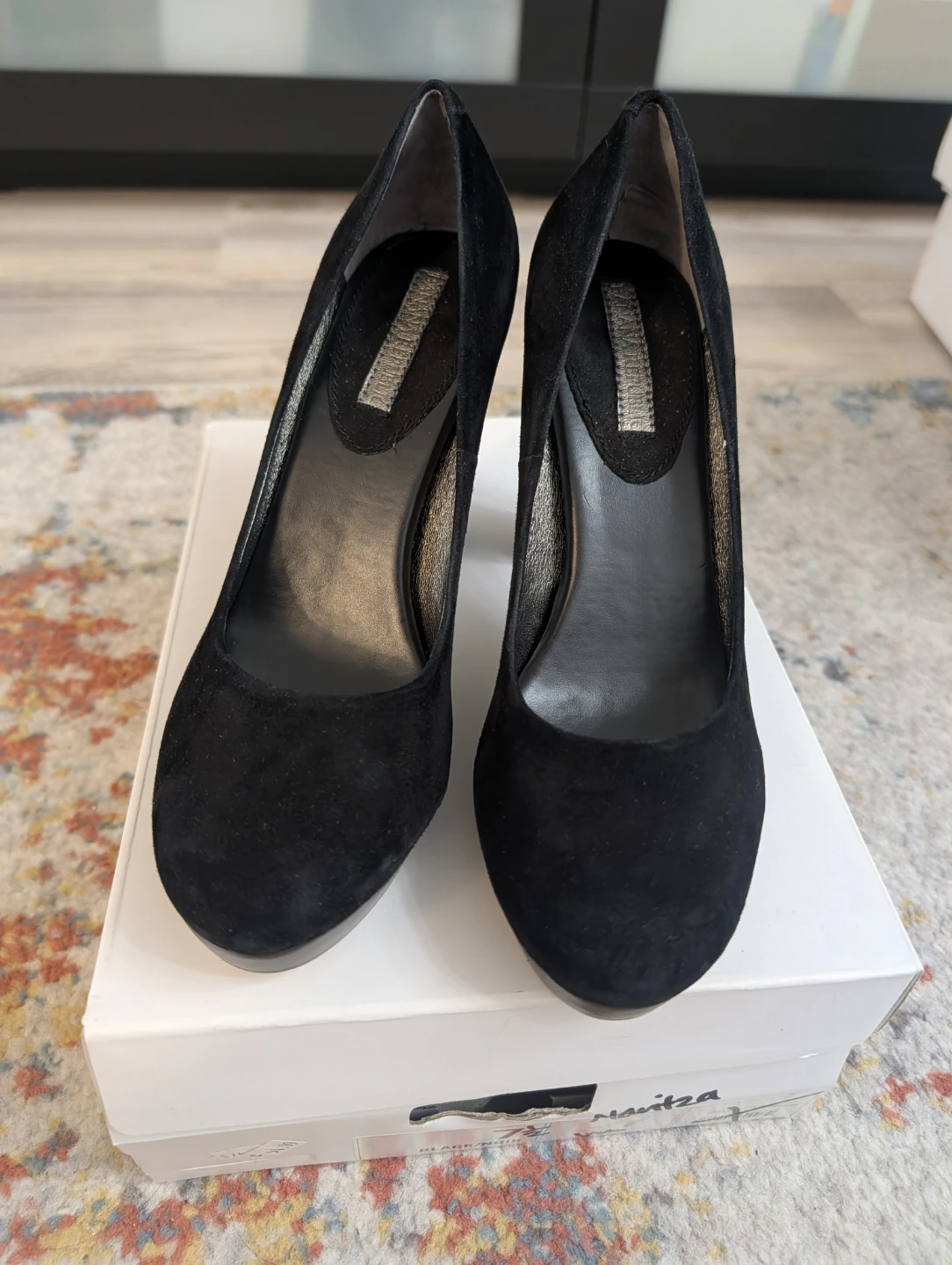 Banana Republic "Navitza" Black Suede Heels Size 7.5