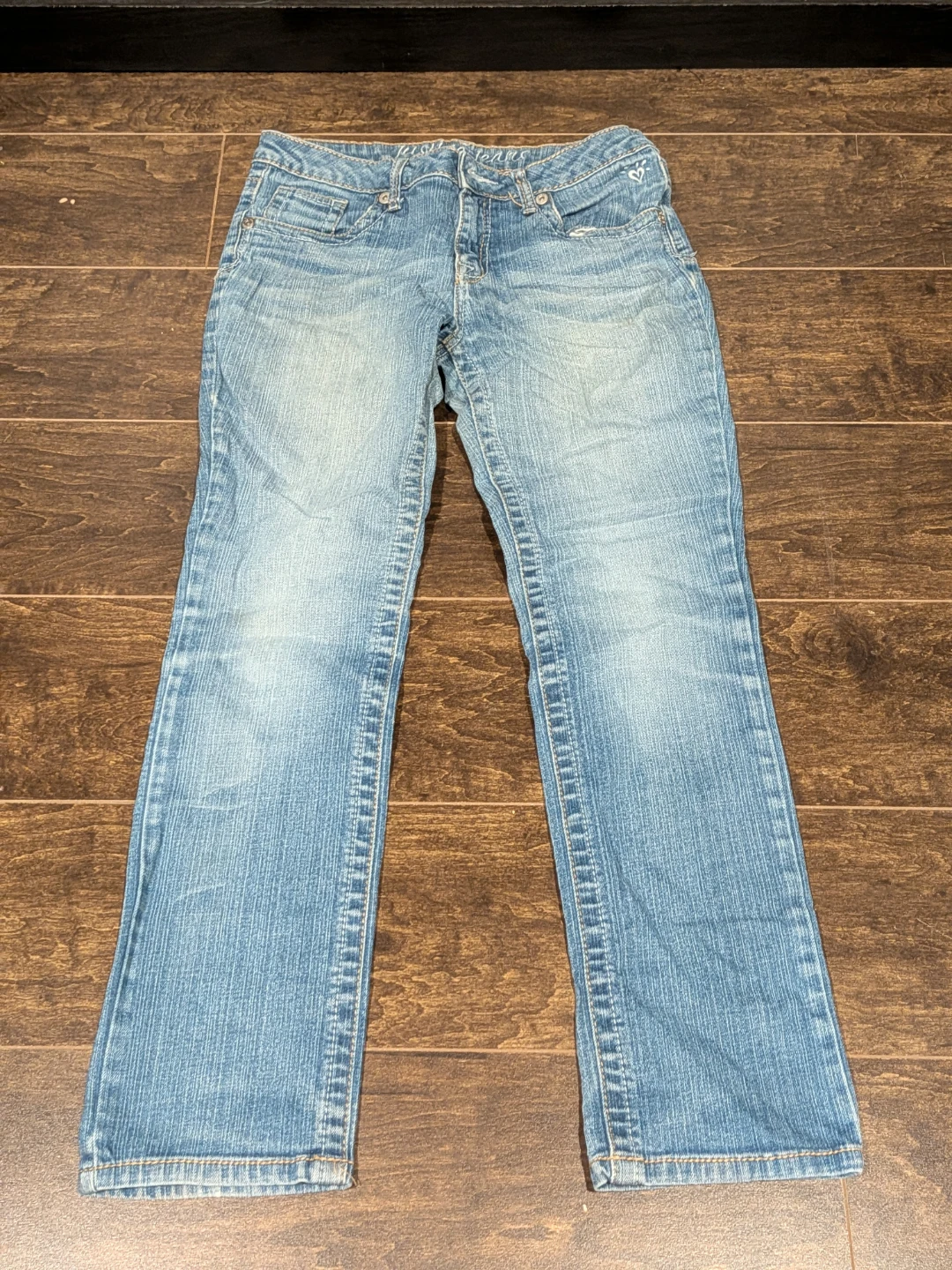 Justice Jeans Girls Size 12R Bootcut Light Wash Denim