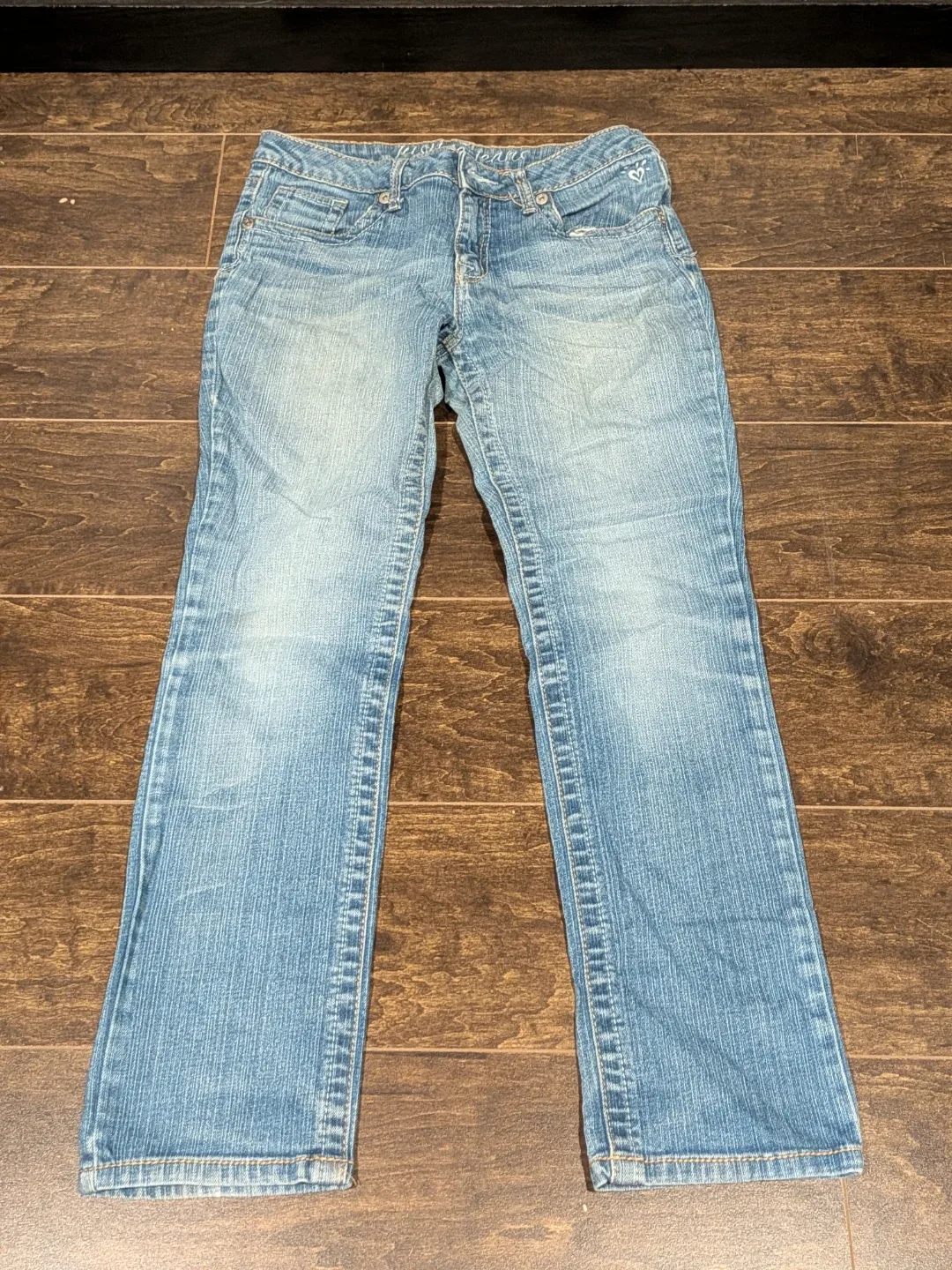 Justice Jeans Girls Size 12R Bootcut Light Wash Denim