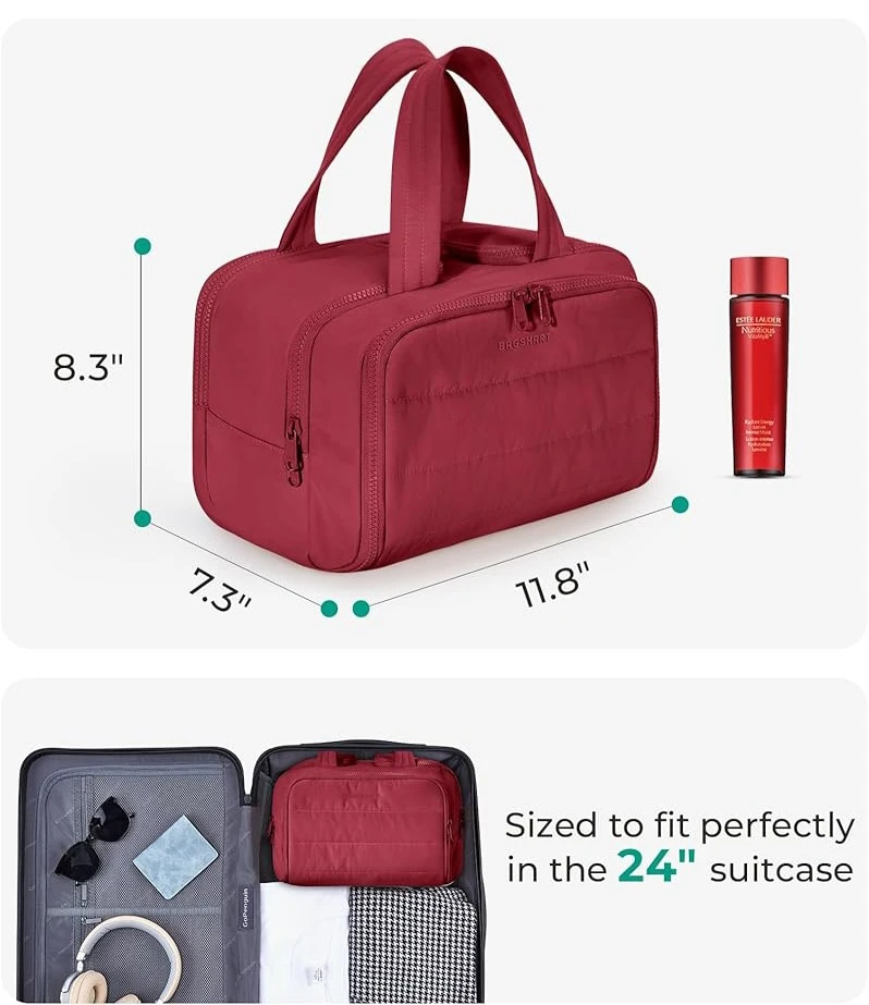 BAGSMART Toiletry Bag Large Organizer Red - photo 2