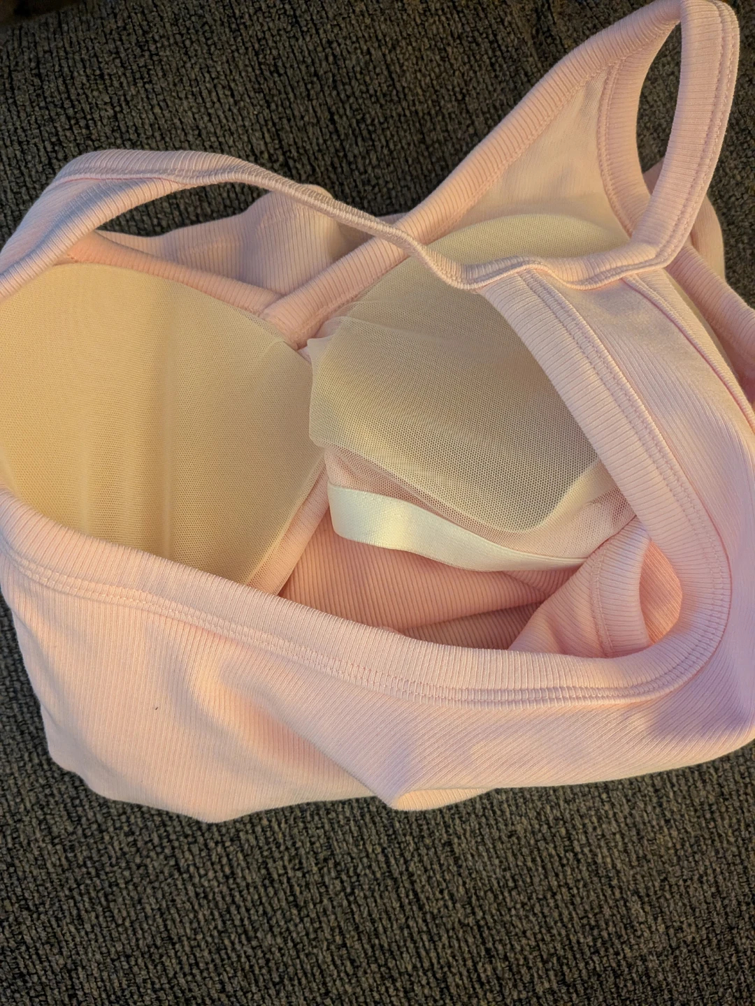 pink ribbed halter tank top,  pick up in st Albert - photo 2