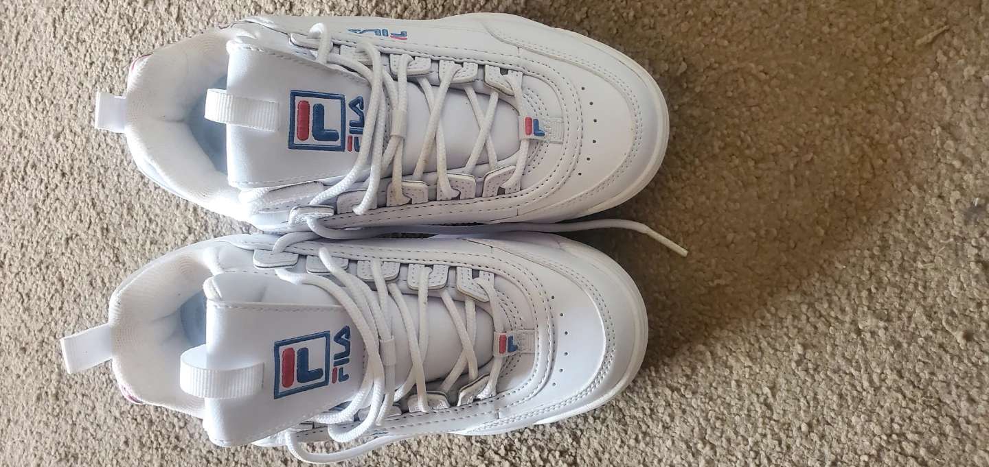 White Fila Disruptor II Sneakers Floral