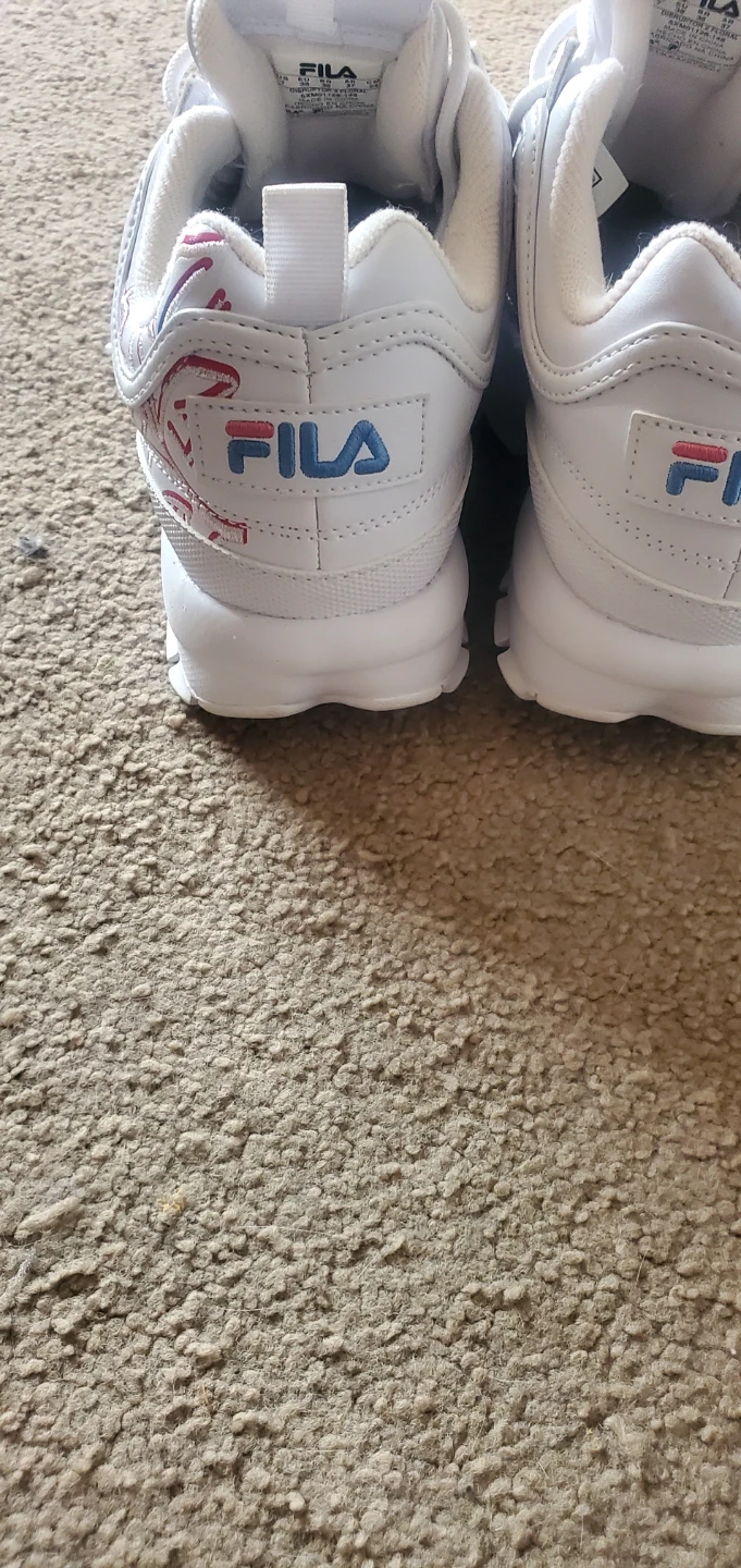 White Fila Disruptor II Sneakers Floral - photo 4