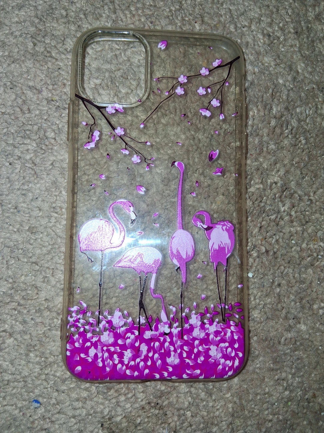 Clear Flamingo iPhone 11 Case