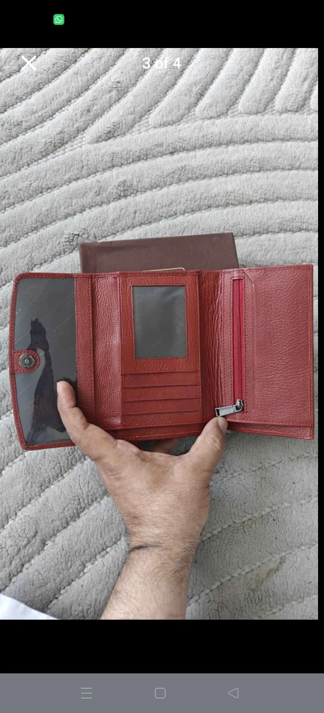 Bessel Women's Red Leather Wallet with Box - photo 2
