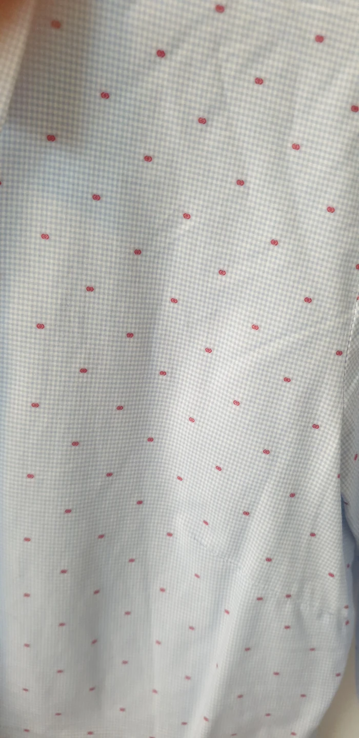 T.M. Lewin Blue Gingham with Red Dots - photo 2