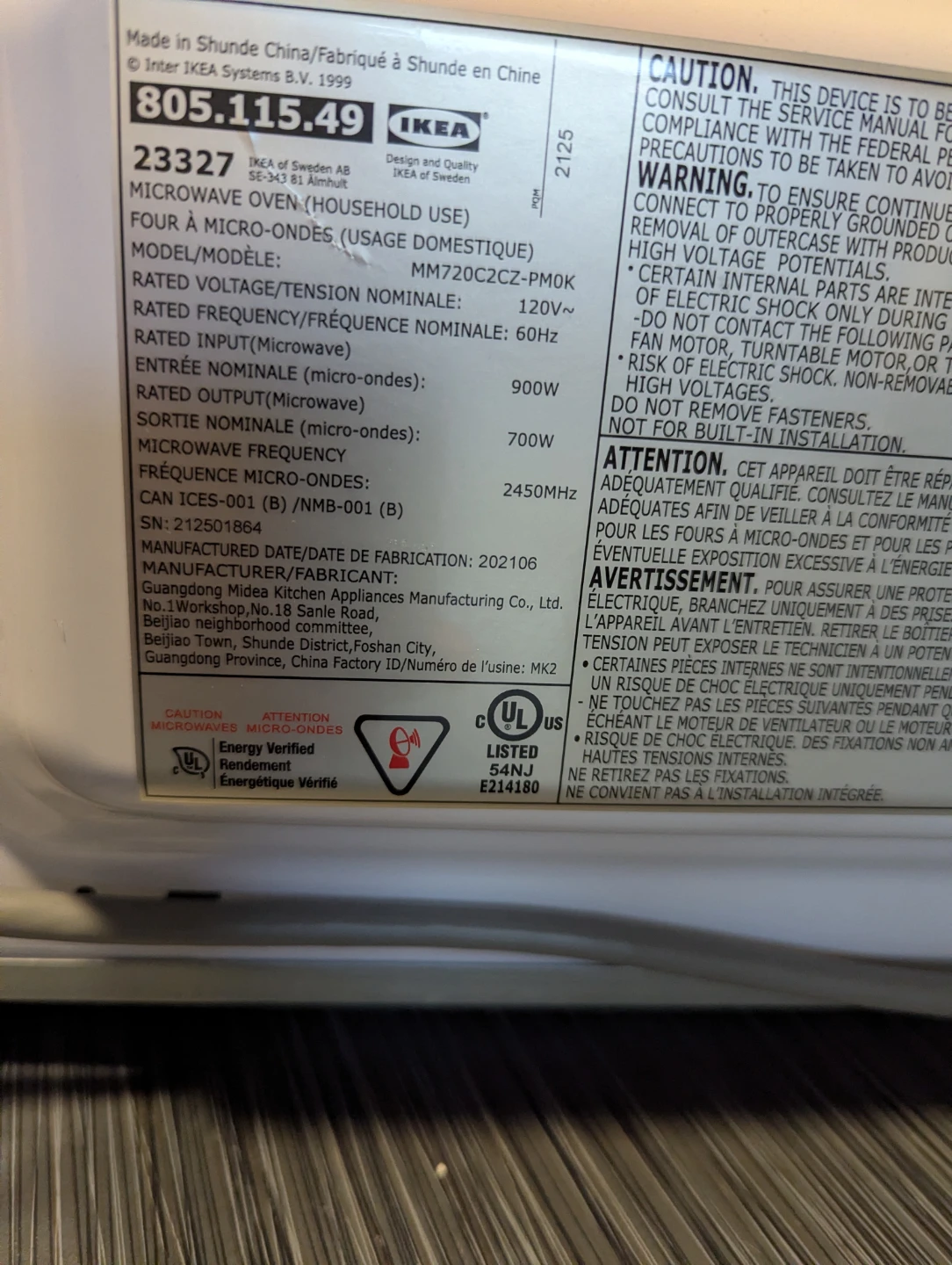 IKEA Microwave Oven - photo 3