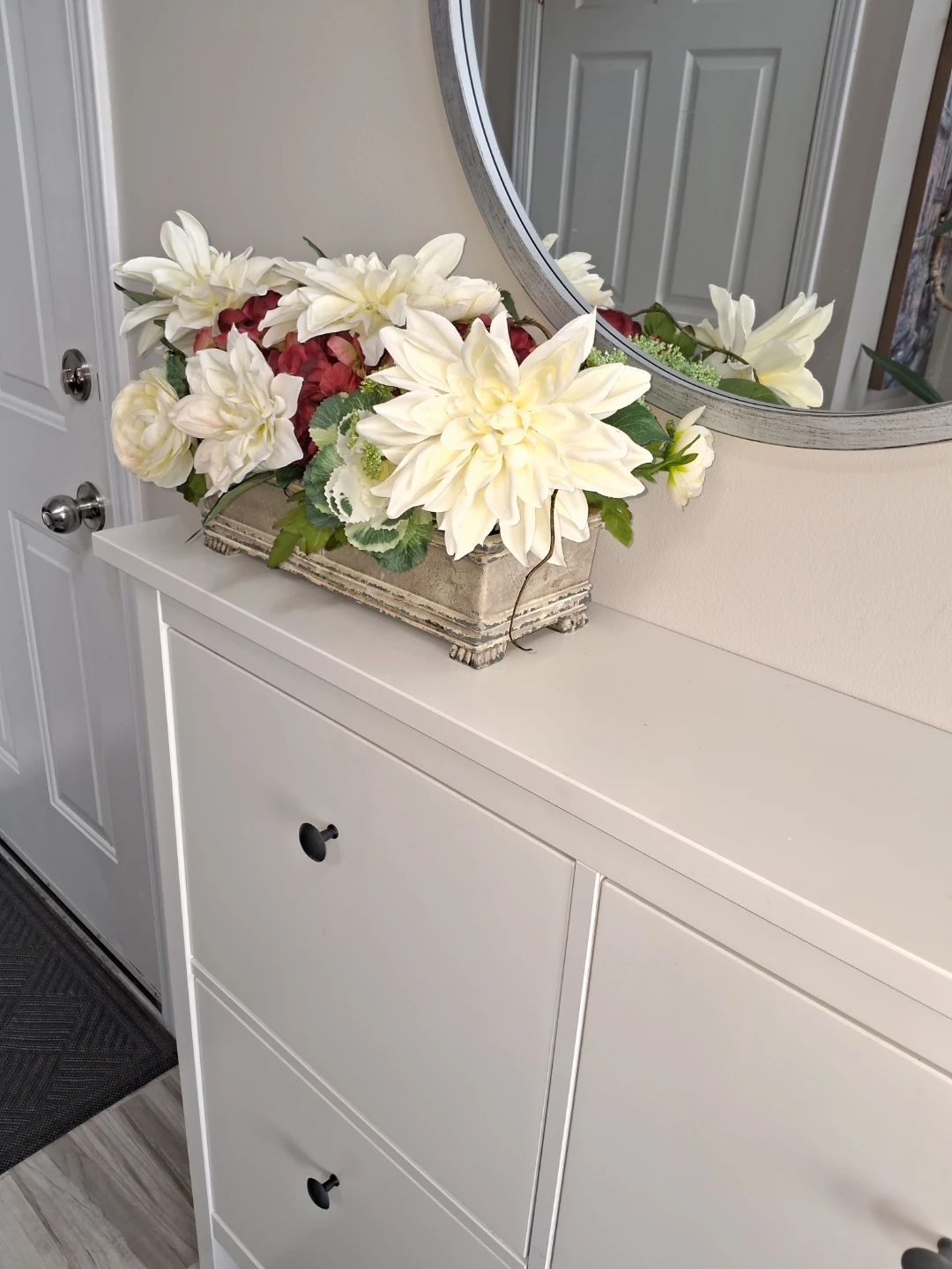 Artificial Flower Arrangement in Rustic Box - photo 2