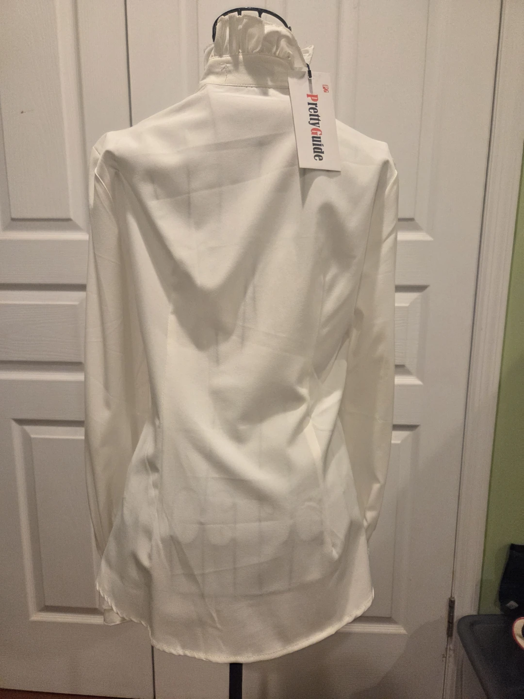 Pretty Nude White Ruffle Button-Up Blouse - photo 2