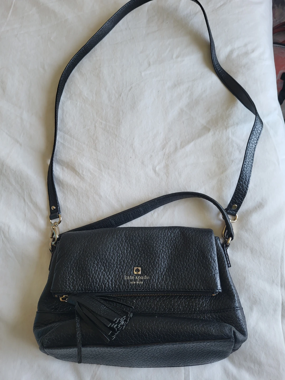 Kate Spade Black Leather Shoulder Bag