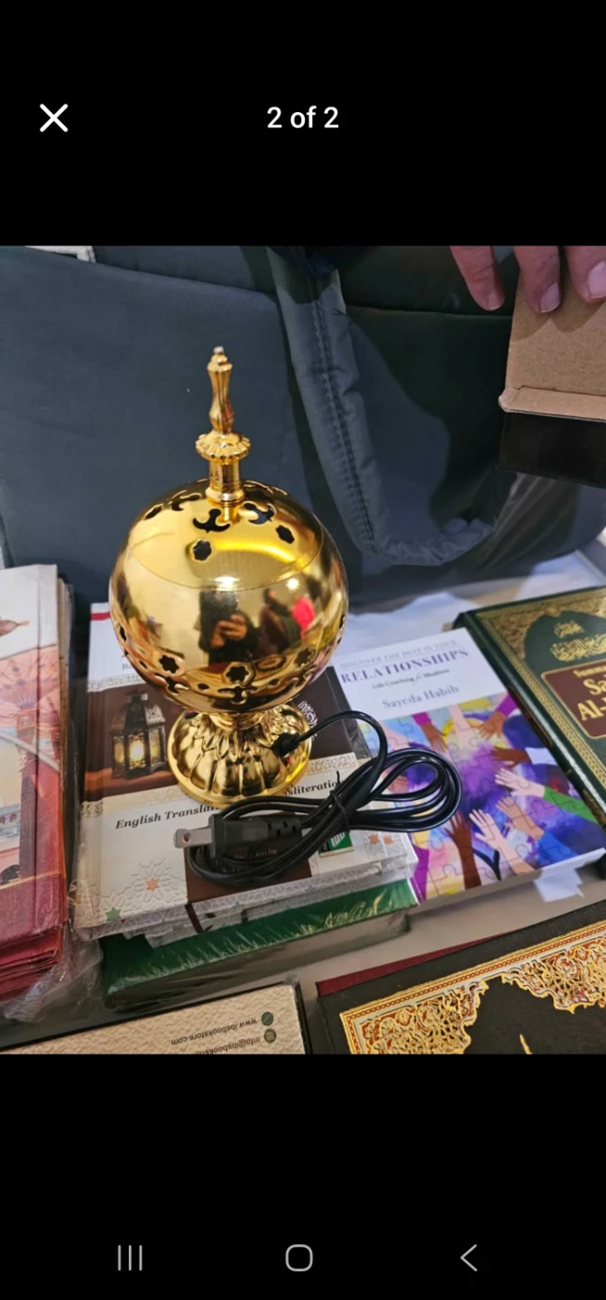 Gold Electric Incense Burner,quran box,prayer mat - photo 4