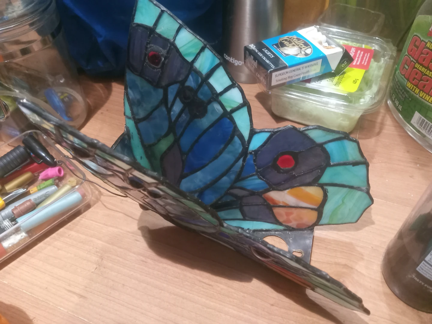 Stained Glass Butterfly Lamp Shade - photo 2