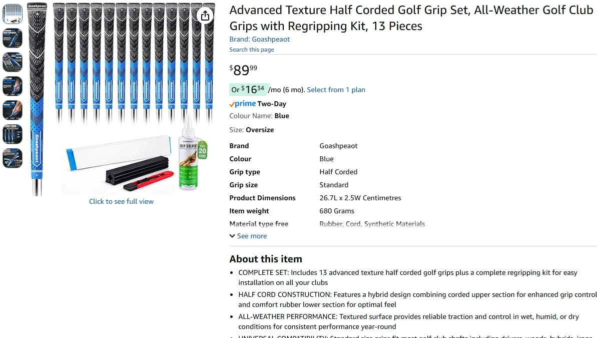 Golf Grip Set, 13 Pieces - photo 2