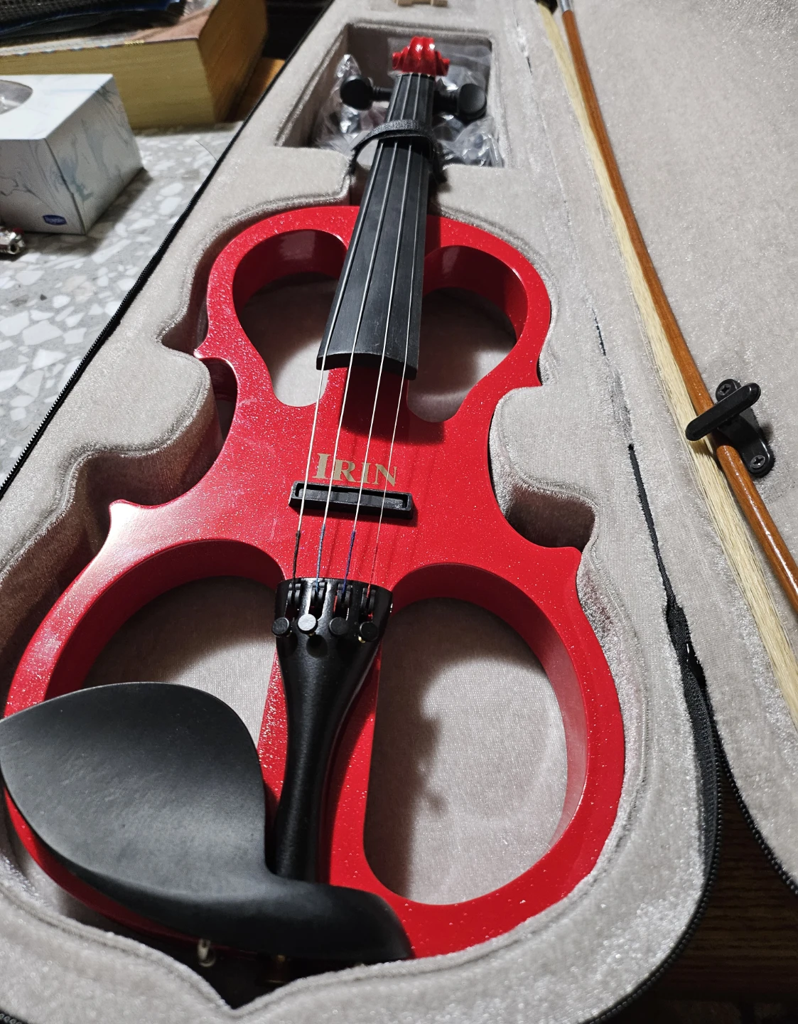 Red IRIN Violin with Case and Bow - photo 4