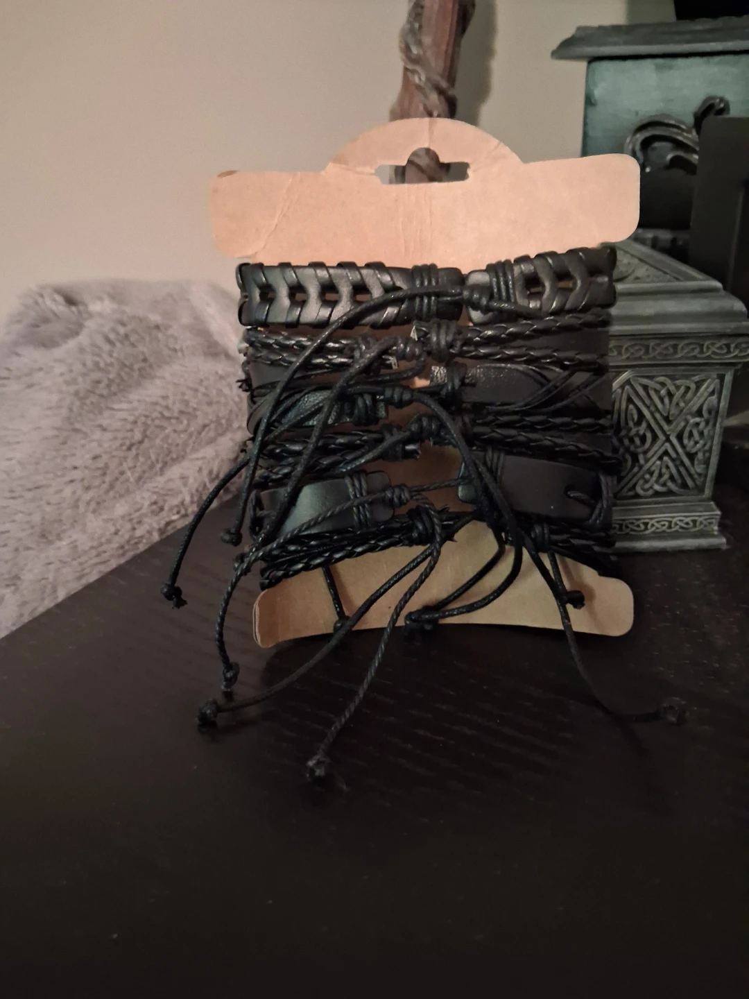 Goth/Punk Leather Cuff Bracelets - photo 3