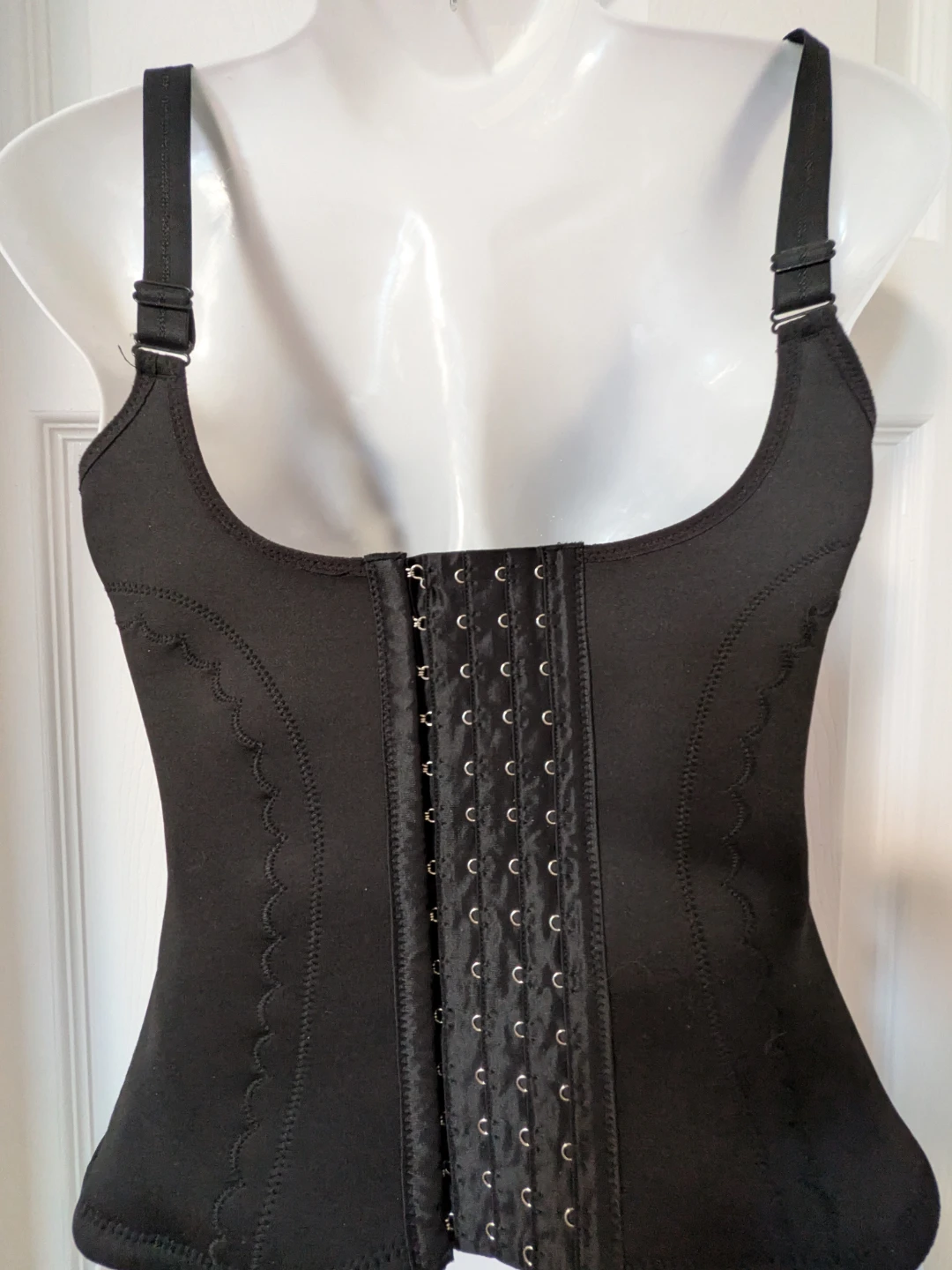 Black Compression Tank Top with Hooks