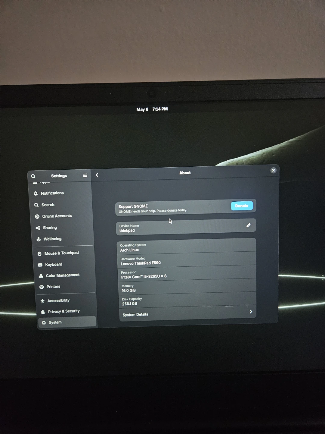 Lenovo ThinkPad E590 i5 8th Gen / 16GB RAM / SSD - photo 4