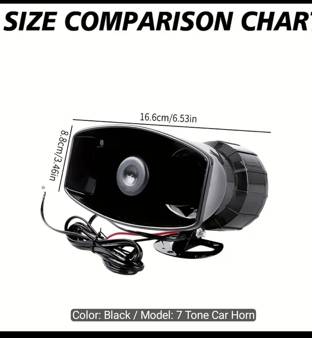Brand new 7 Tone Car Horn Loudspeaker with Microphone - photo 2