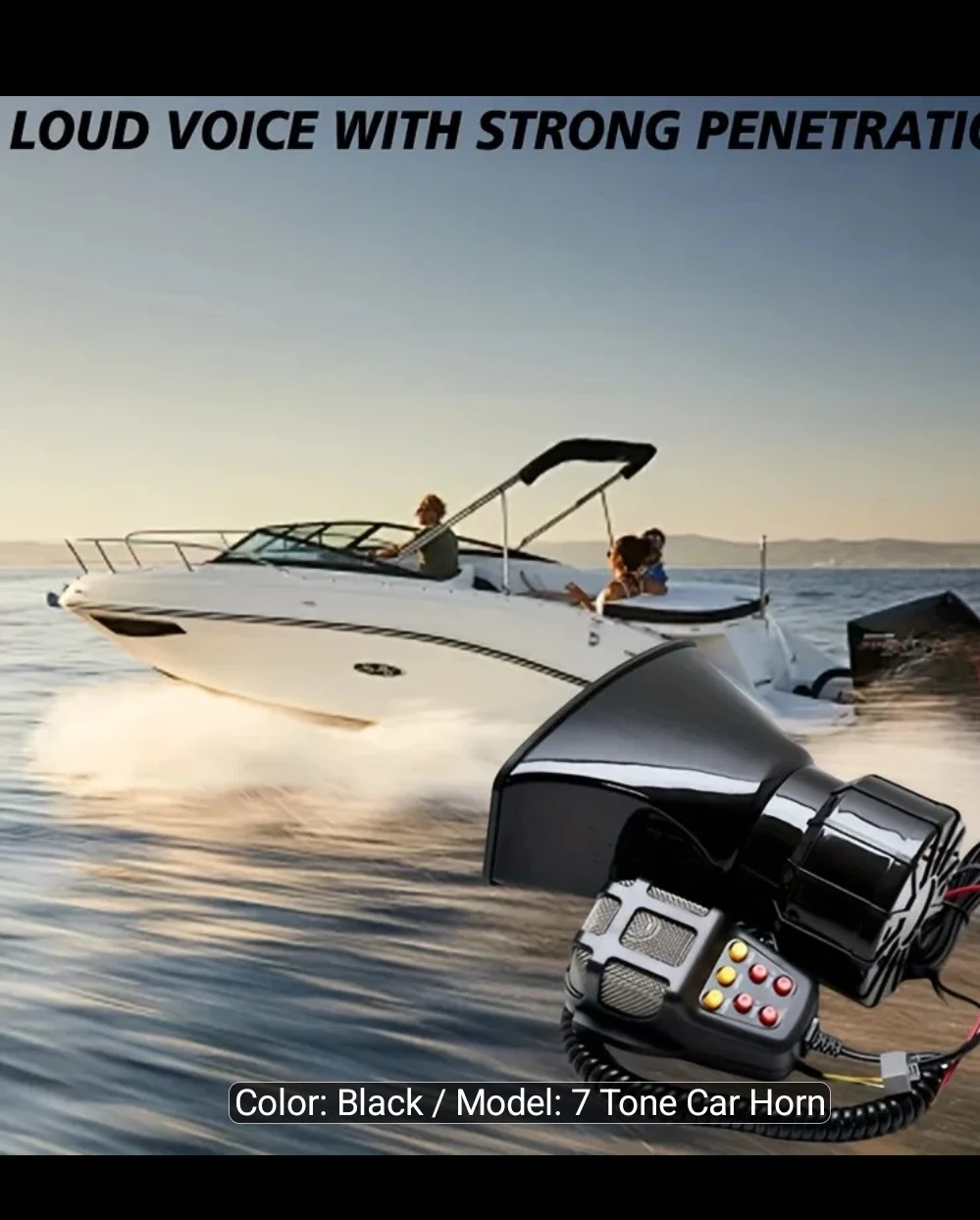Brand new 7 Tone Car Horn Loudspeaker with Microphone - photo 4
