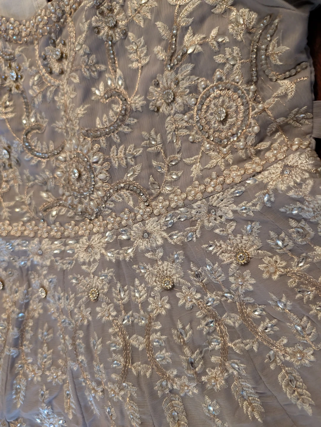Girl's Embroidered Grey Sharara Suit with Dupatta - photo 4