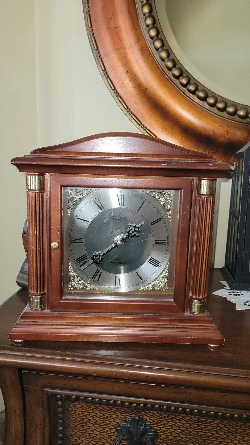 Bulova Mantel Clock - Wood Case Westminster