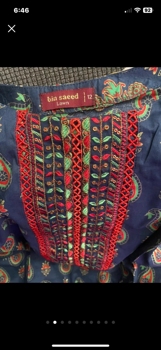 Bin Saeed Lawn Kurti Size 12 - photo 5