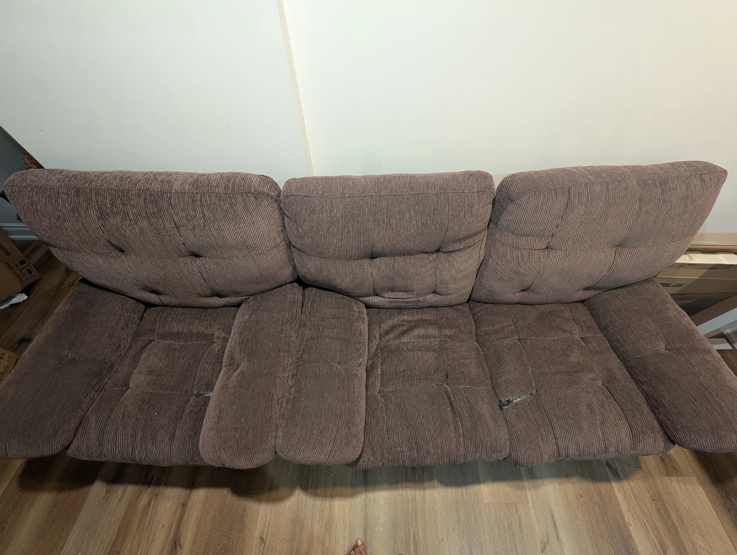 Brown Corduroy Sofa