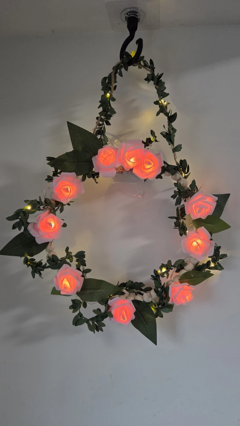 Pearl Floral Wreath with LED Lights - photo 3